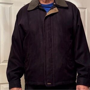 RAINFOREST brand Men's faux suede Jacket with Contrasting Collar